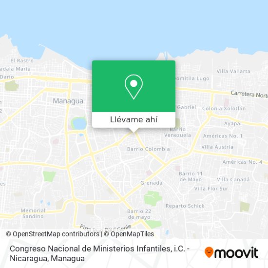 Mapa de Congreso Nacional de Ministerios Infantiles, i.C. - Nicaragua