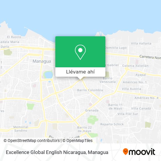 Mapa de Excellence Global English Nicaragua
