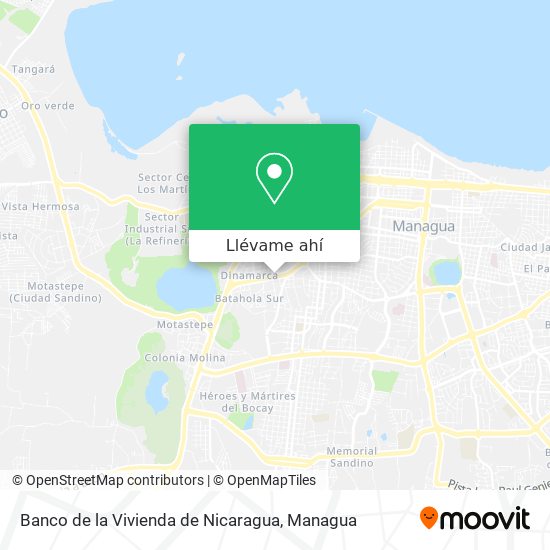 Mapa de Banco de la Vivienda de Nicaragua