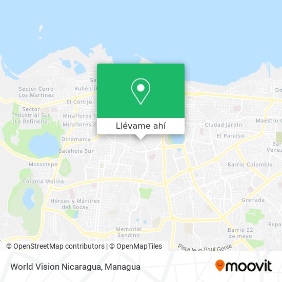 Mapa de World Vision Nicaragua