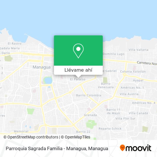 Mapa de Parroquia Sagrada Familia - Managua