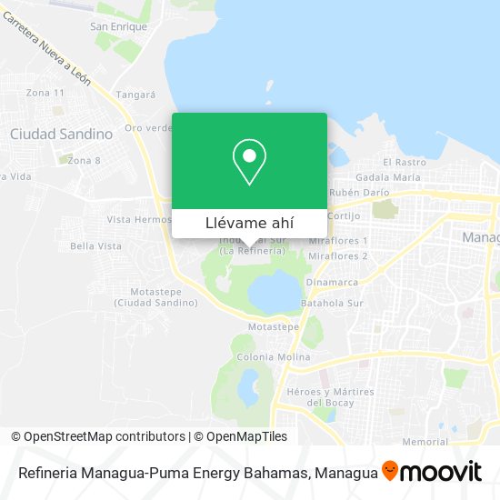 Mapa de Refineria Managua-Puma Energy Bahamas