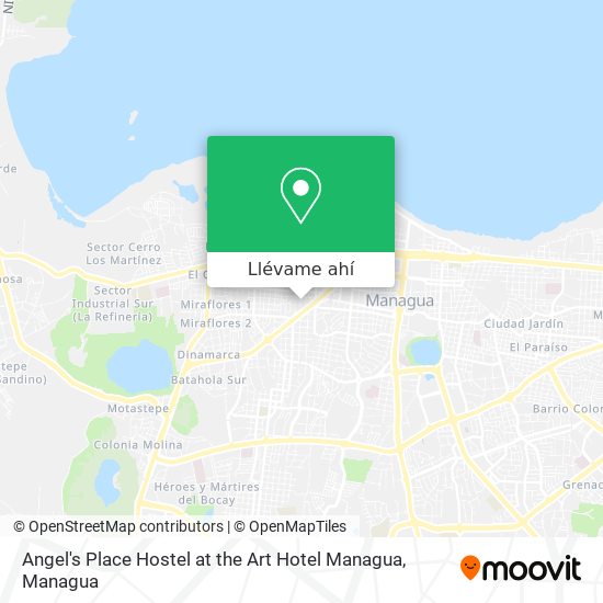 Mapa de Angel's Place Hostel at the Art Hotel Managua