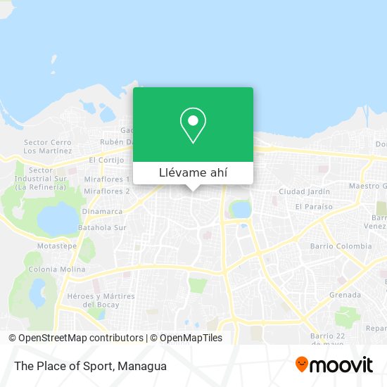 Mapa de The Place of Sport