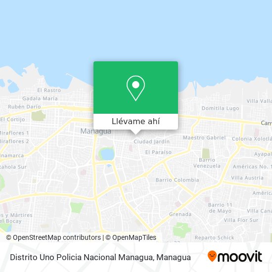Mapa de Distrito Uno Policia Nacional Managua