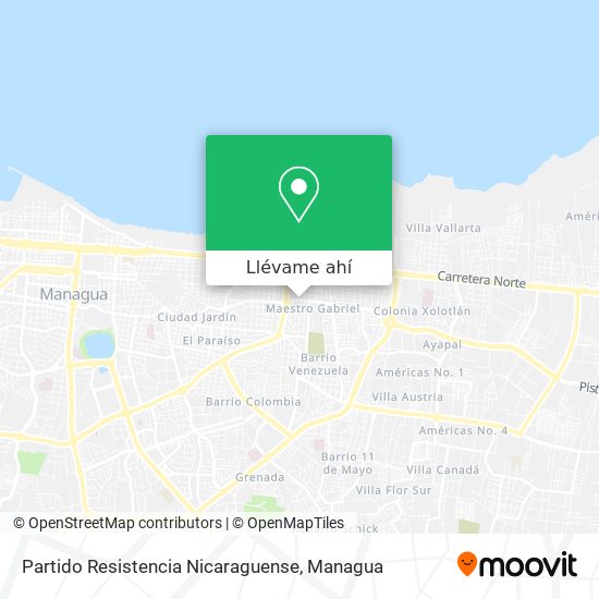 Mapa de Partido Resistencia Nicaraguense