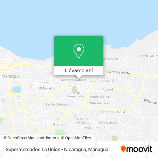 Mapa de Supermercados La Unión - Nicaragua