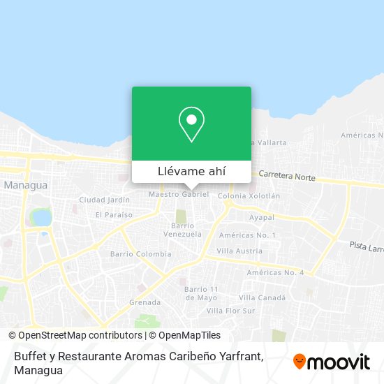 Mapa de Buffet y Restaurante Aromas Caribeño Yarfrant