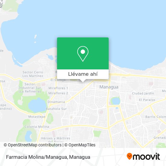 Mapa de Farmacia Molina/Managua