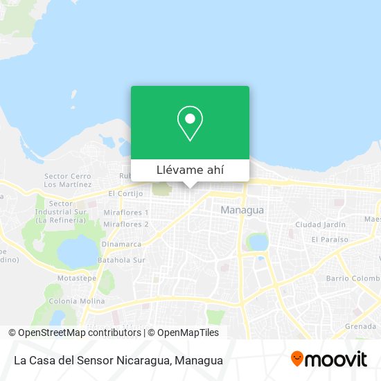 Mapa de La Casa del Sensor Nicaragua