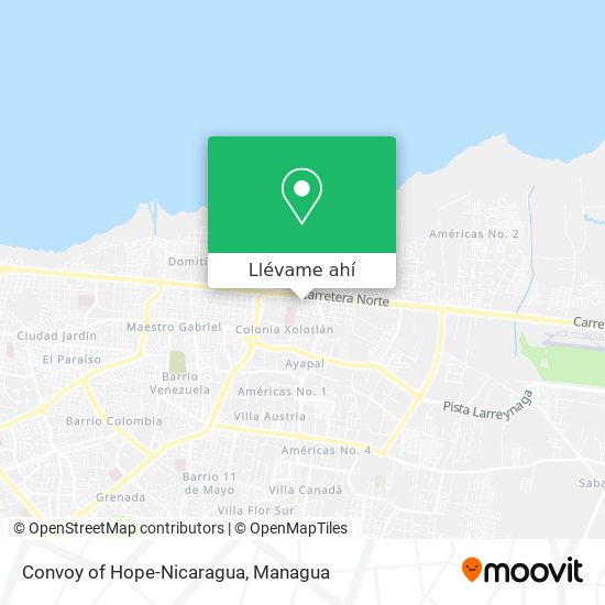 Mapa de Convoy of Hope-Nicaragua