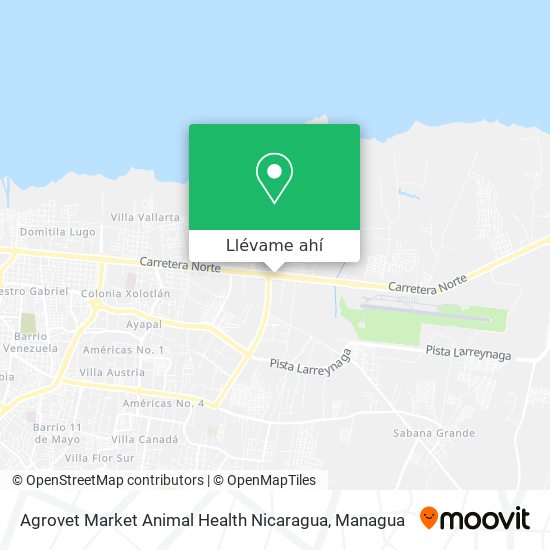 Mapa de Agrovet Market Animal Health Nicaragua