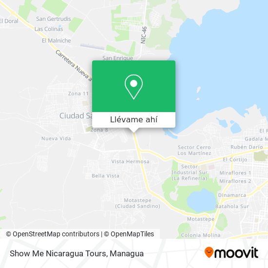 Mapa de Show Me Nicaragua Tours