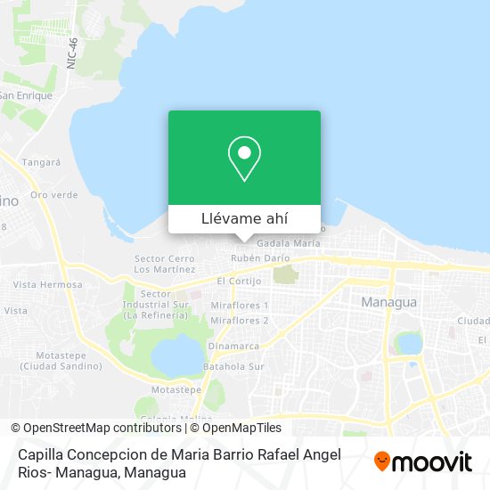 Mapa de Capilla Concepcion de Maria Barrio Rafael Angel Rios- Managua