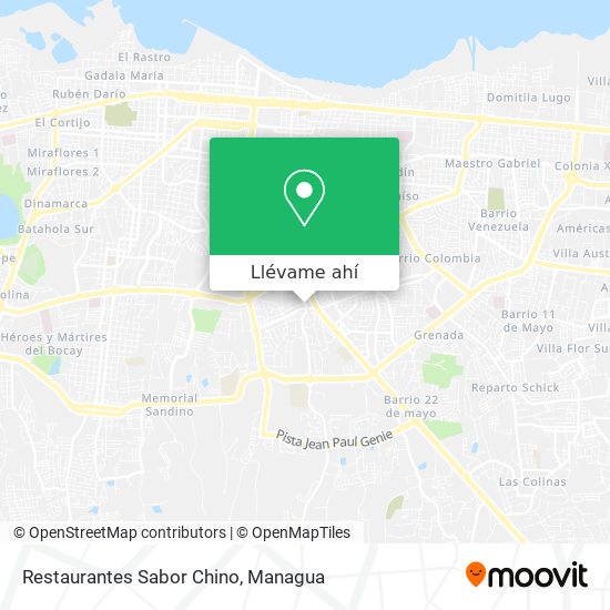 Mapa de Restaurantes Sabor Chino