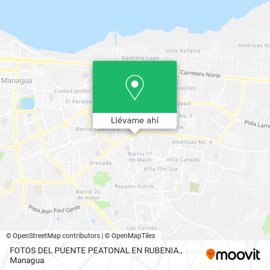 Mapa de FOTOS DEL PUENTE PEATONAL EN RUBENIA.