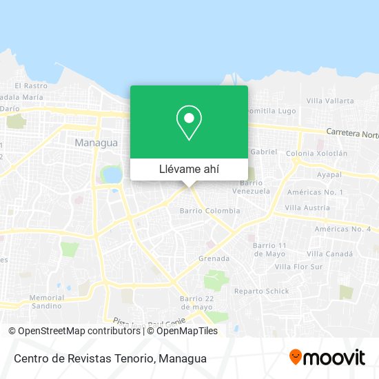 Mapa de Centro de Revistas Tenorio
