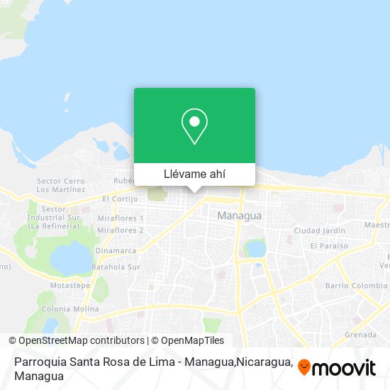 Mapa de Parroquia Santa Rosa de Lima - Managua,Nicaragua