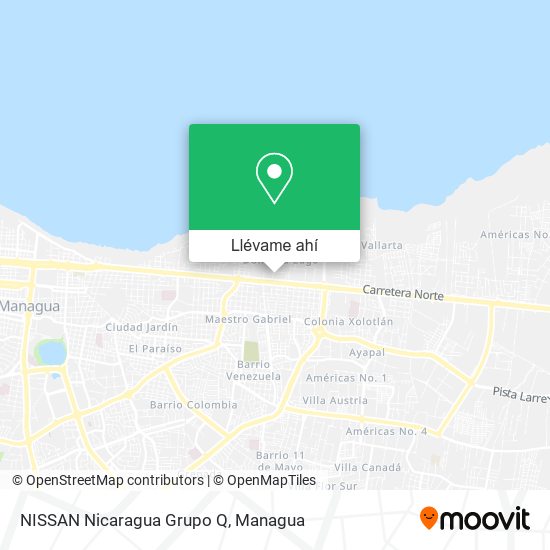 Mapa de NISSAN Nicaragua Grupo Q