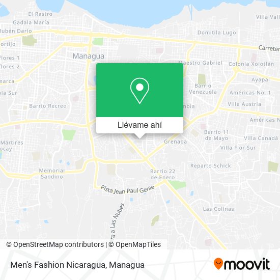 Mapa de Men's Fashion Nicaragua
