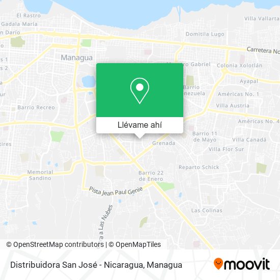 Mapa de Distribuidora San José - Nicaragua