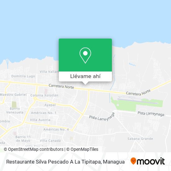 Mapa de Restaurante Silva Pescado A La Tipitapa