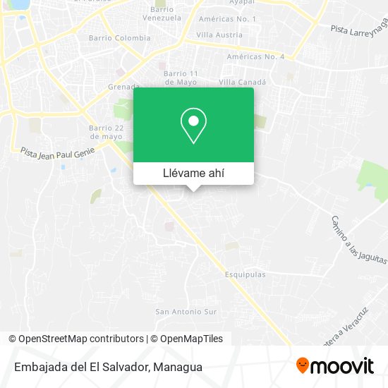 Mapa de Embajada del El Salvador