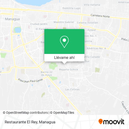 Mapa de Restaurante El Rey