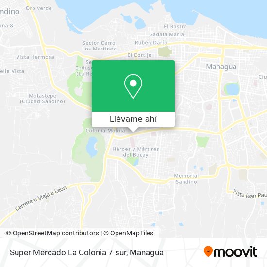 Mapa de Super Mercado La Colonia 7 sur