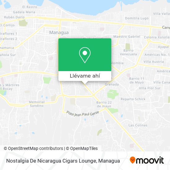 Mapa de Nostalgia De Nicaragua Cigars Lounge