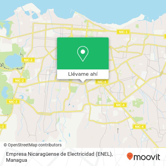 Mapa de Empresa Nicaragüense de Electricidad (ENEL)
