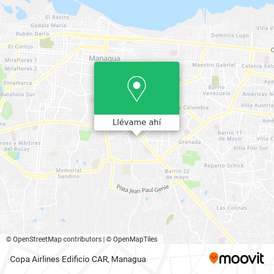 Mapa de Copa Airlines Edificio CAR
