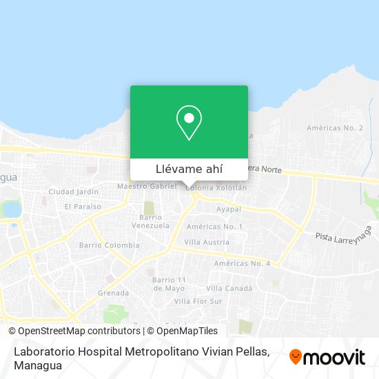 Mapa de Laboratorio Hospital Metropolitano Vivian Pellas