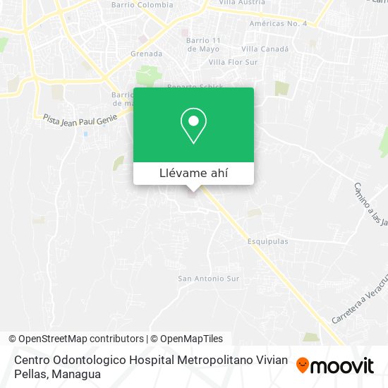 Mapa de Centro Odontologico Hospital Metropolitano Vivian Pellas