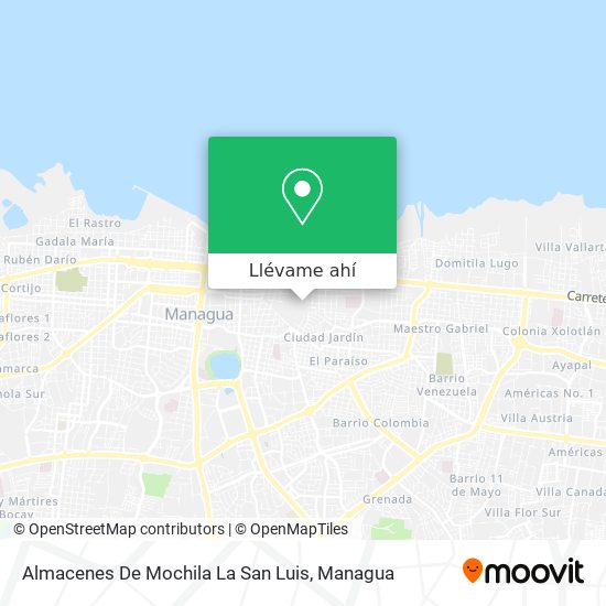 Mapa de Almacenes De Mochila La San Luis