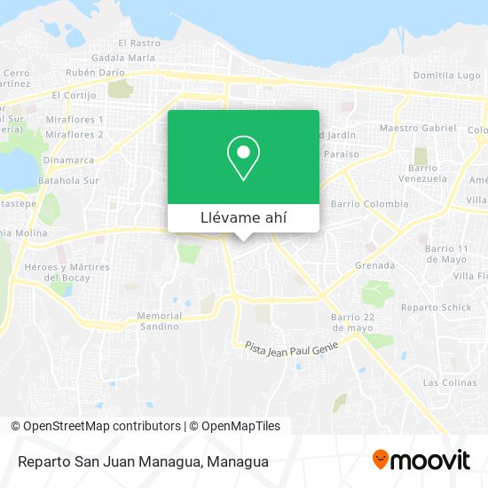 Mapa de Reparto San Juan Managua