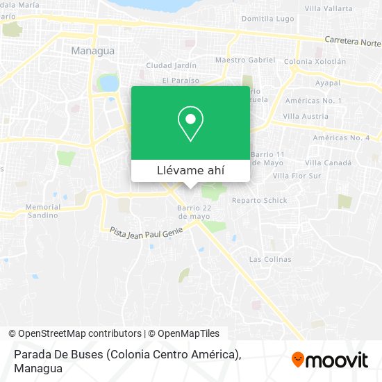 Mapa de Parada De Buses (Colonia Centro América)