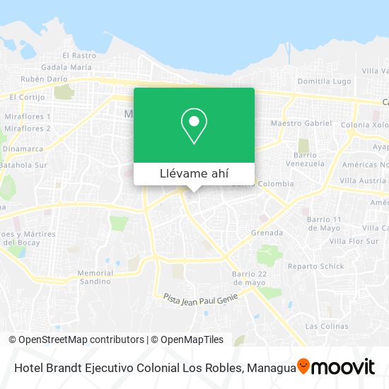 Mapa de Hotel Brandt Ejecutivo Colonial Los Robles