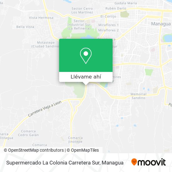 Mapa de Supermercado La Colonia Carretera Sur