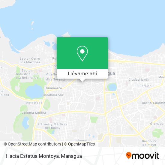 Mapa de Hacia Estatua Montoya