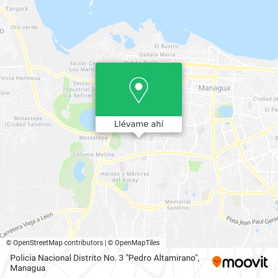 Mapa de Policia Nacional Distrito No. 3 "Pedro Altamirano"