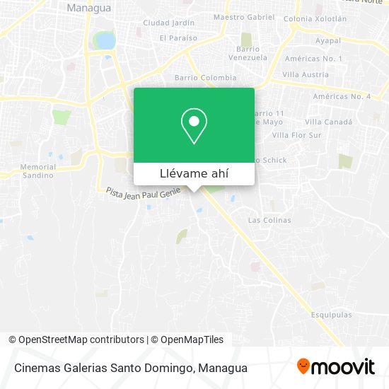 Mapa de Cinemas Galerias Santo Domingo