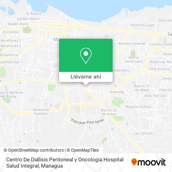 Mapa de Centro De Diálisis Peritoneal y Oncología Hospital Salud Integral