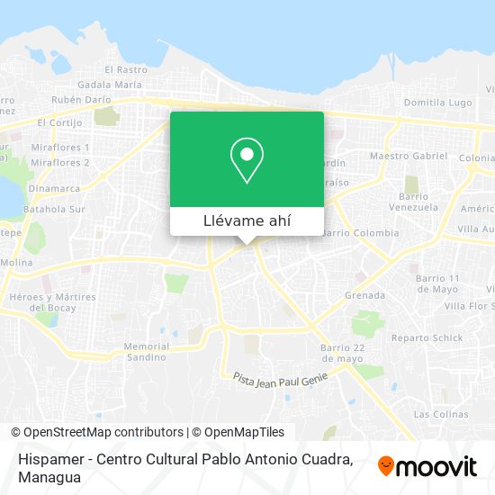 Mapa de Hispamer - Centro Cultural Pablo Antonio Cuadra