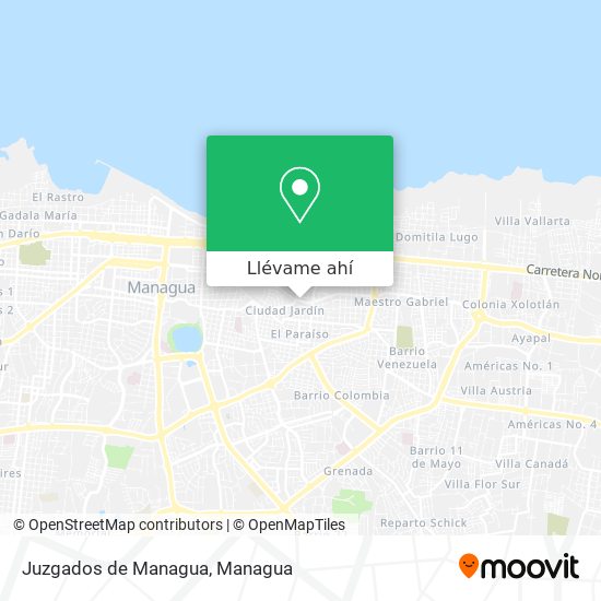 Mapa de Juzgados de Managua