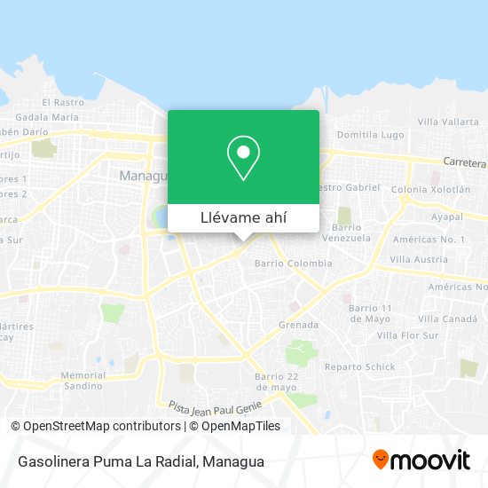 Mapa de Gasolinera Puma La Radial