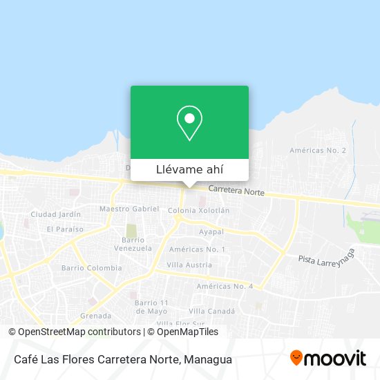 Mapa de Café Las Flores Carretera Norte