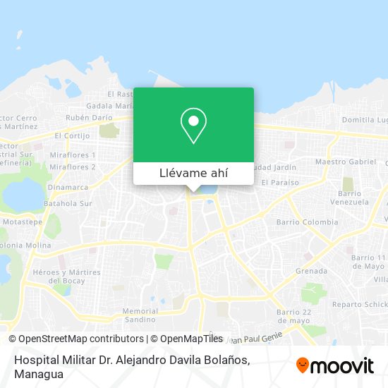 Mapa de Hospital Militar Dr. Alejandro Davila Bolaños