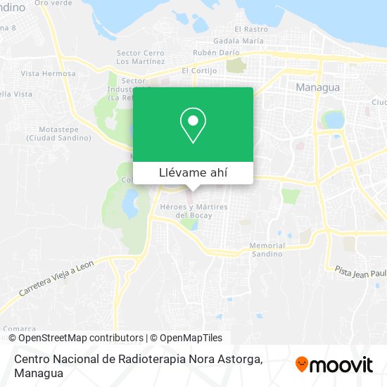 Mapa de Centro Nacional de Radioterapia Nora Astorga