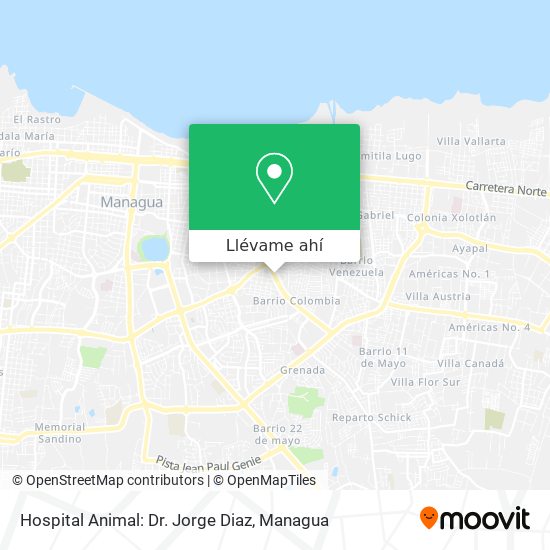 Mapa de Hospital Animal: Dr. Jorge Diaz